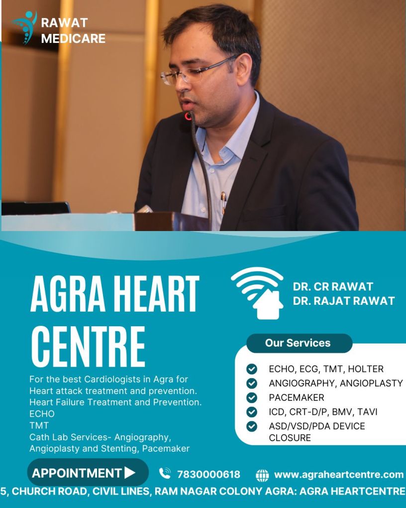 Dr. Rajat Rawat Cardiologist in Agra is known as the best heart specialist in Agra