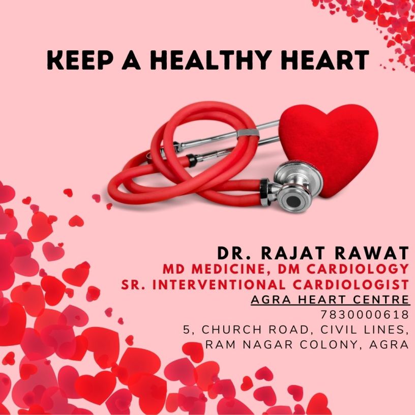 Dr Rajat Rawat practicing at Agra Heart Centre is regarded as the finest and most experienced genuine cardiologist in agra for treatment of heart blockages, pacemaker, heart block, chest pain, heart failure