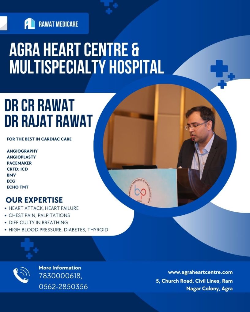 Leading heart failure care in Agra — device therapy (CRTD, ICD, pacemaker), angiography, angioplasty & stenting. Contact Agra Heart Centre: 78300 00618 / 0562-2850356. Primary keywords: best cardiologist in Agra, heart failure treatment Agra, CRTD in Agra, ICD implantation Agra, pacemaker Agra, angiography Agra, angioplasty Agra, Agra Heart Centre.